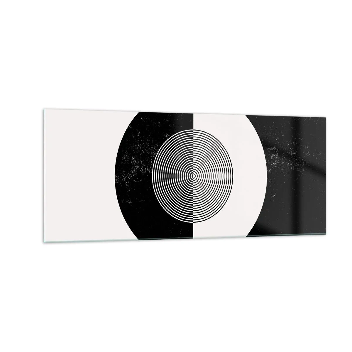 Quadro su vetro - Armonia in bianco e nero - 100x40 cm