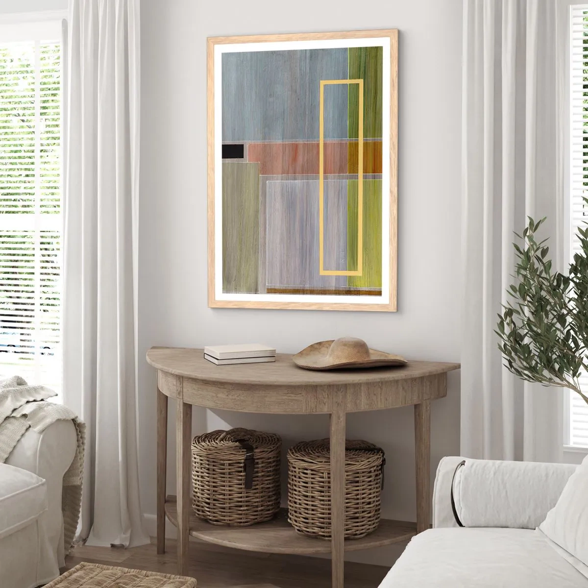 Poster in cornice rovere chiaro - Semplice e tranquillo - 70x100 cm