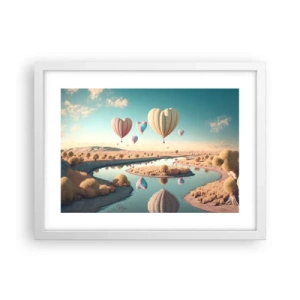 Poster in cornice bianca - L'amore permette di volare - 40x30 cm