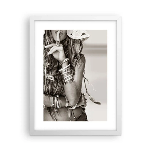 Poster in cornice bianca - Come una ragazza - 30x40 cm