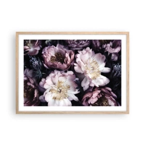 Poster in cornice rovere chiaro - Bouquet nel vecchio stile - 70x50 cm