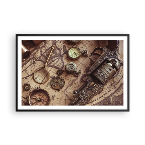 Poster in cornice nera - La natura chiama - 91x61 cm