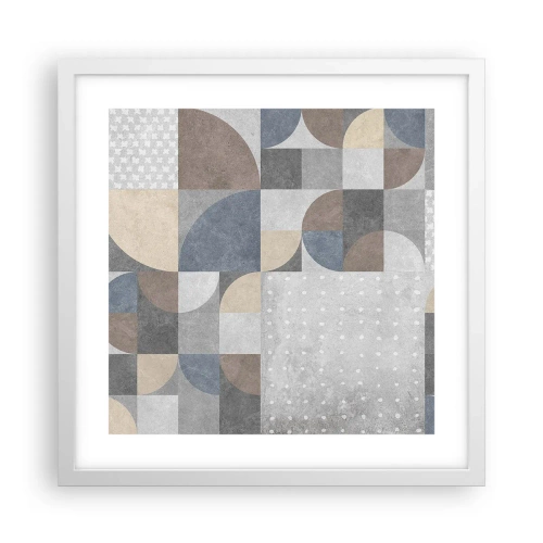 Poster in cornice bianca - Fantasia di ceramica - 40x40 cm