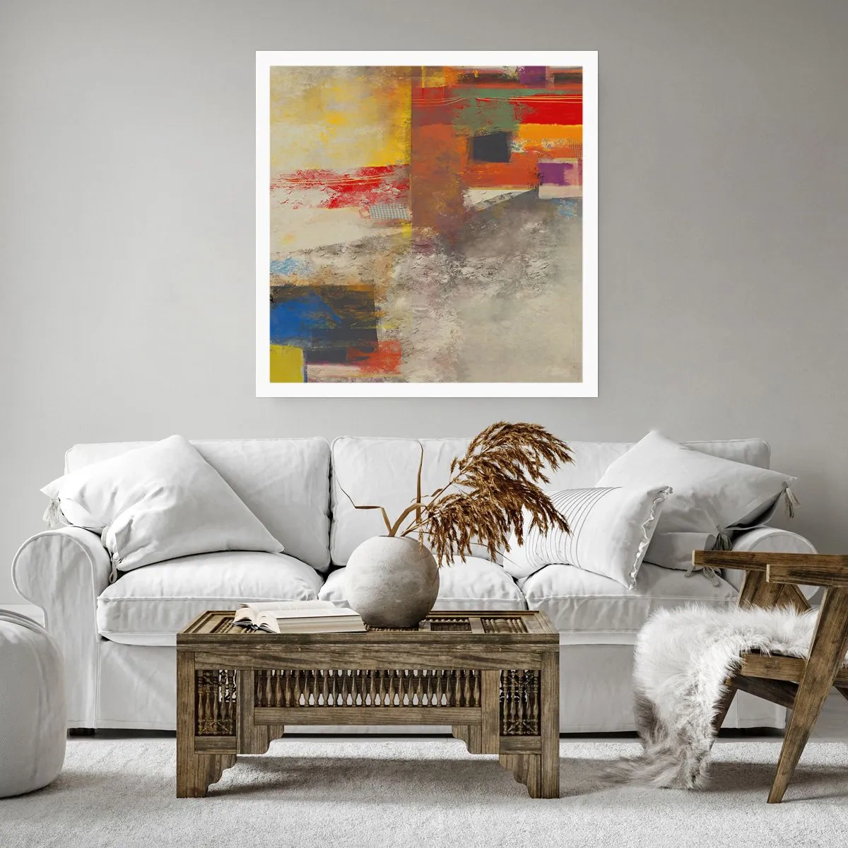 Poster - Geometria dei colori - 40x40 cm