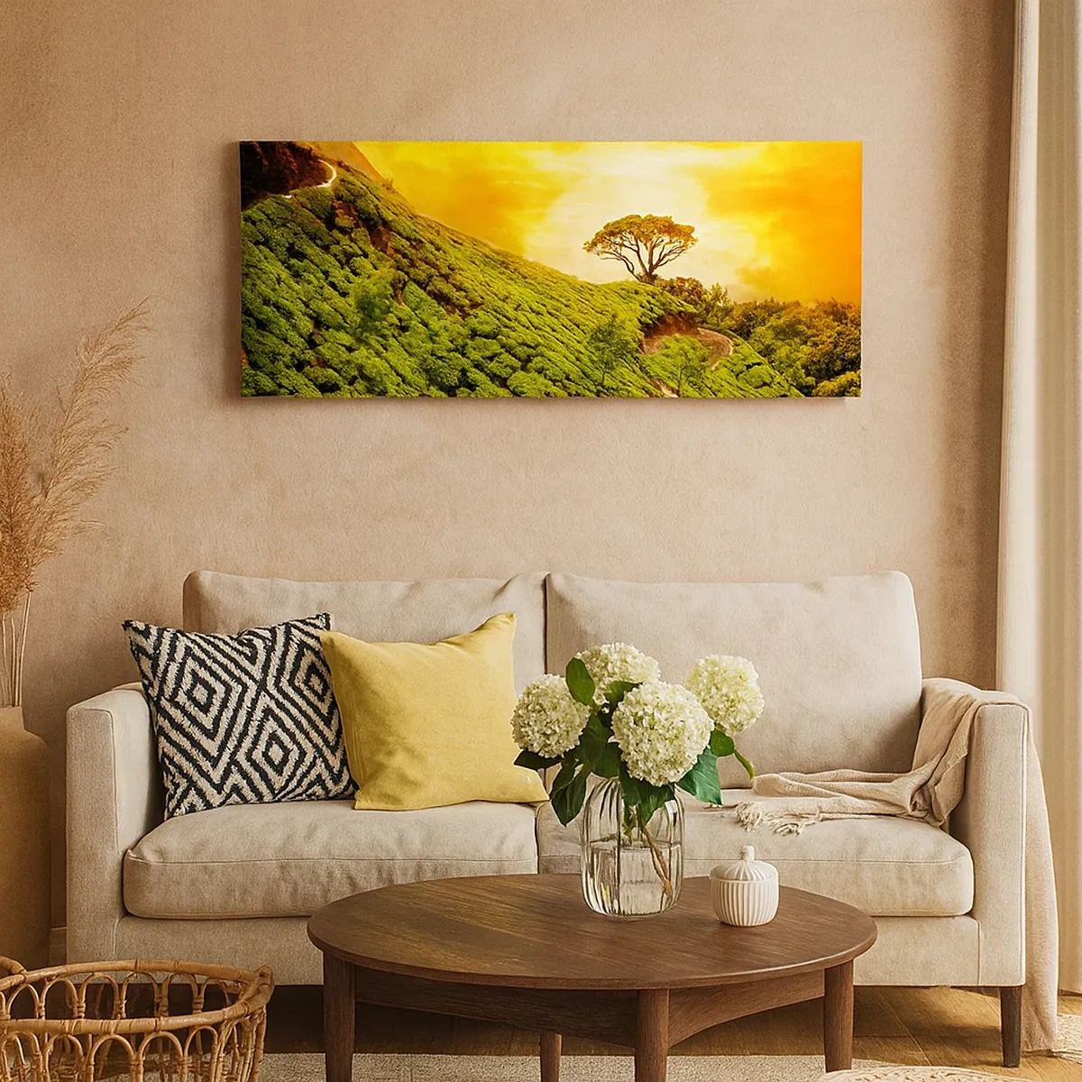 Quadro su tela - Stampe su Tela - Sentiero tortuoso, pendio verde - 30x30 cm