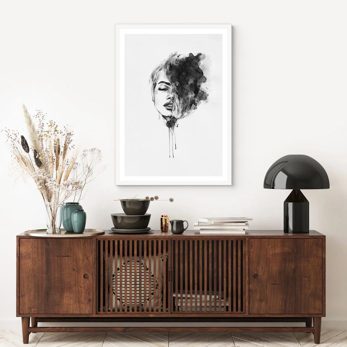 Poster in cornice bianca - Cosa sogna la ragazza - 70x100 cm