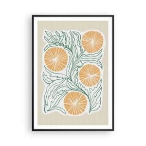 Poster in cornice nera - Etnicamente con una nota di astrazione - 70x100 cm