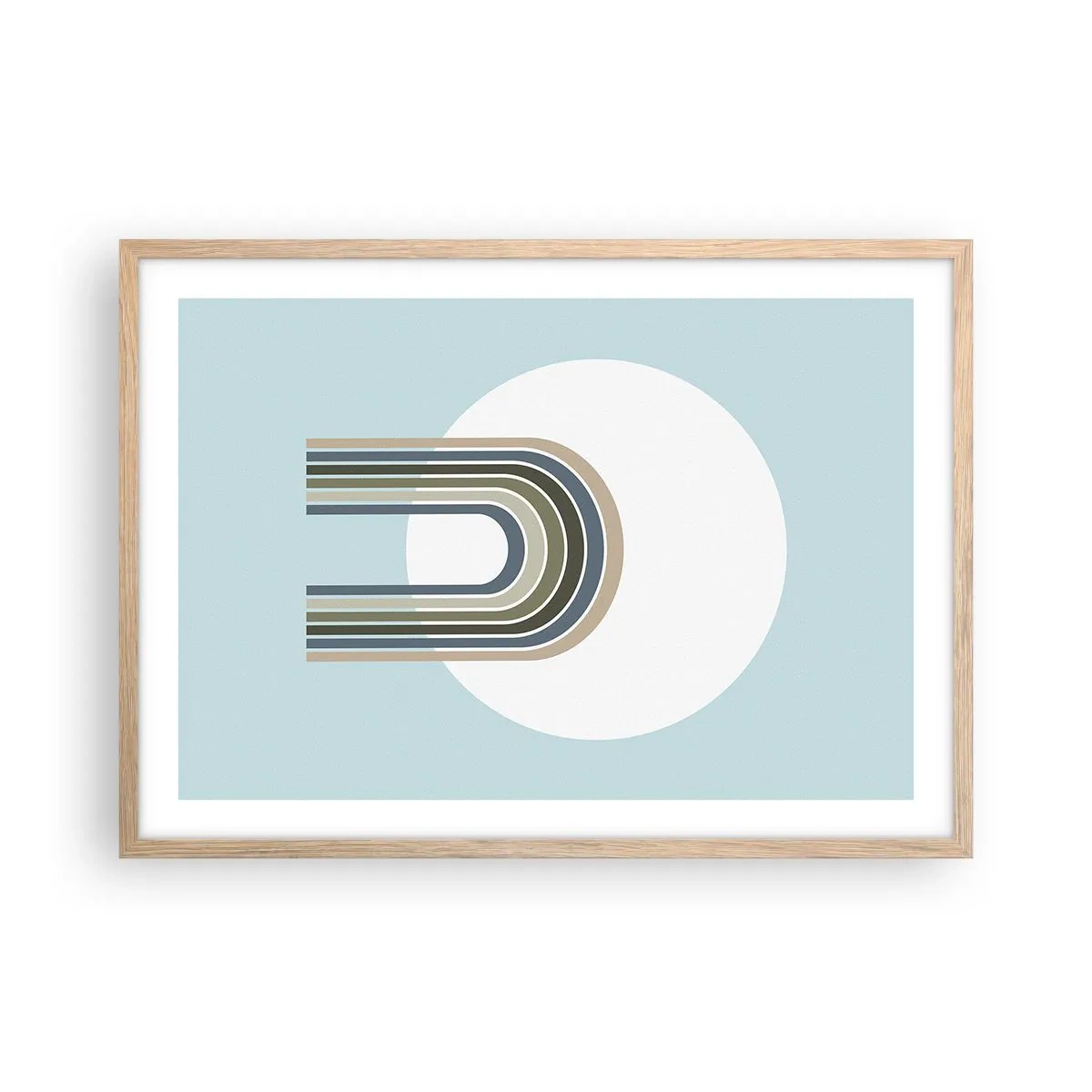 Poster in cornice rovere chiaro - Attrazione irresistibile - 70x50 cm