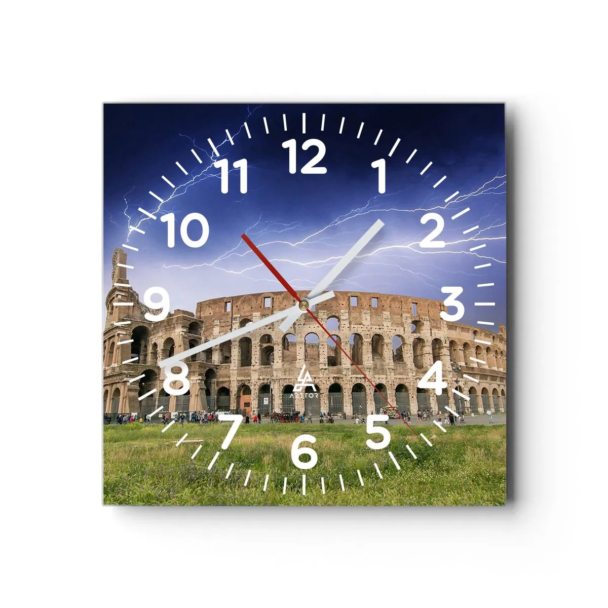 Orologio da parete - Orologio in Vetro - Arena di combattimenti - 30x30 cm