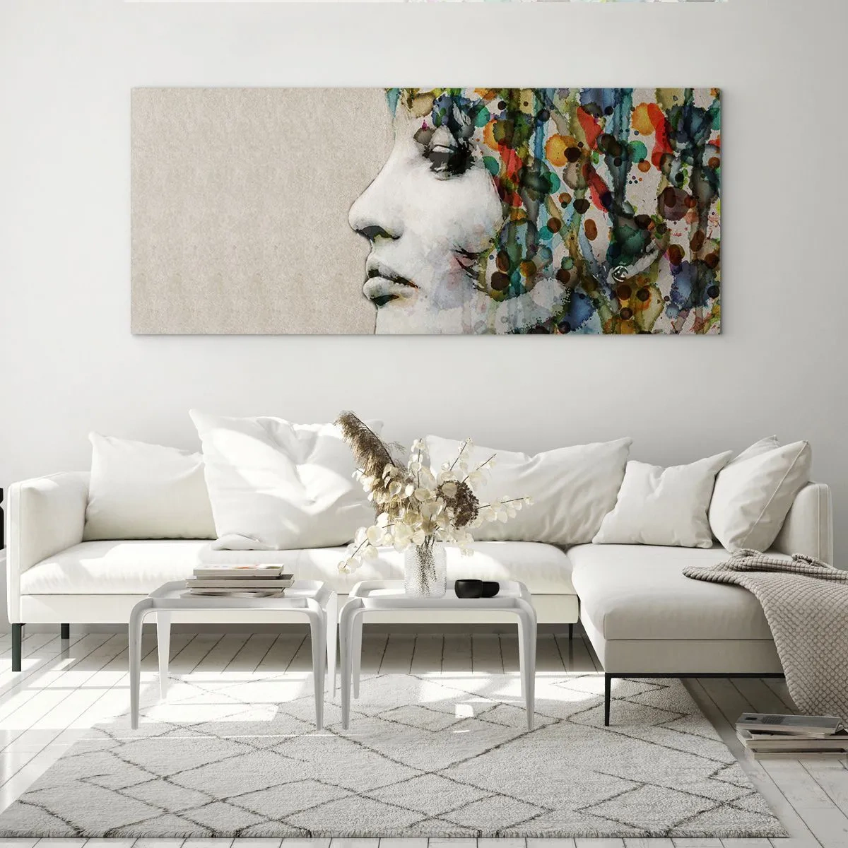Quadro su vetro - Emersa dal grigio - 100x40 cm
