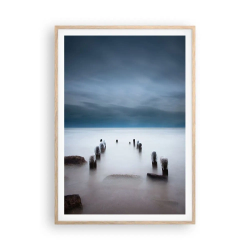 Poster in cornice rovere chiaro - Lago pensieroso - 70x100 cm