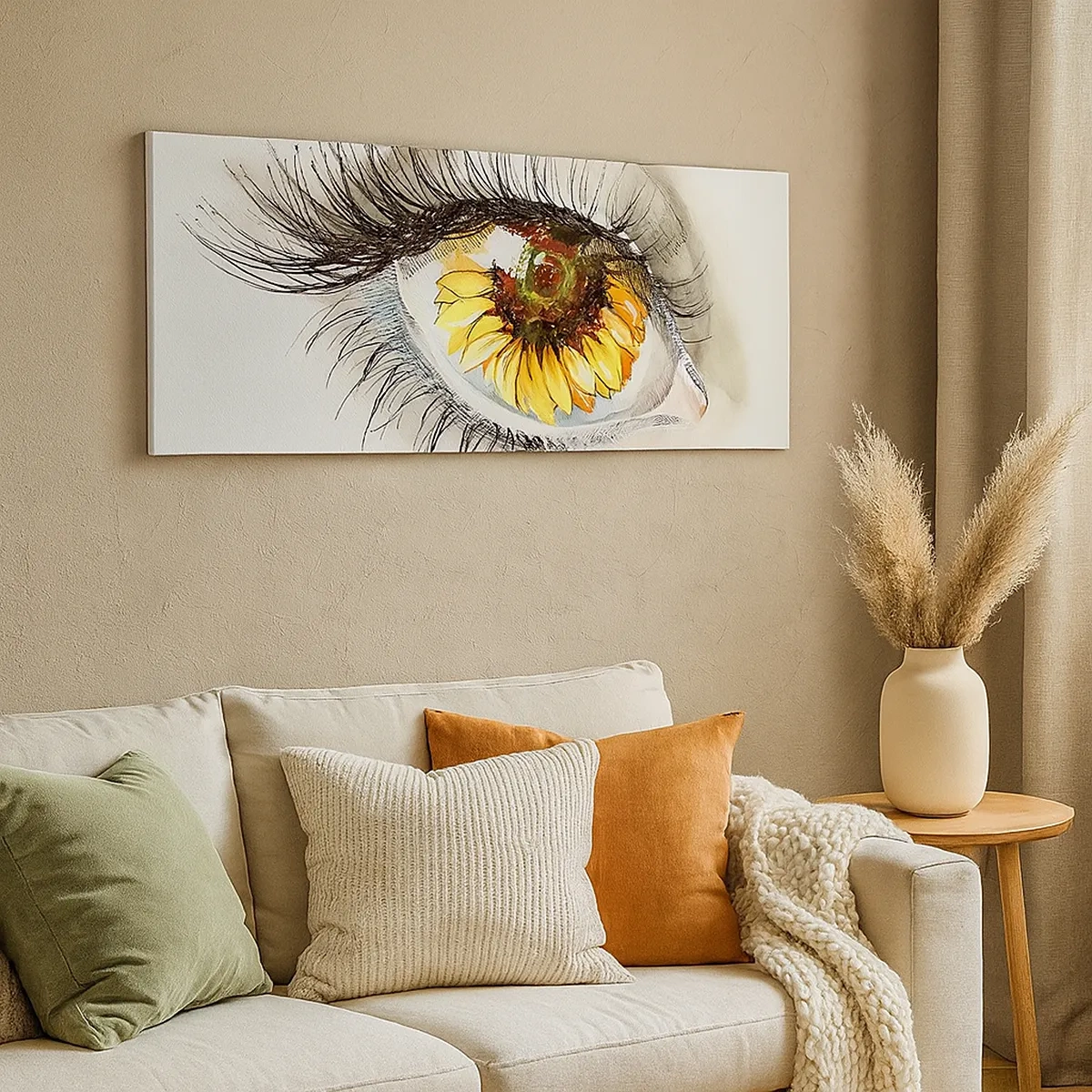 Quadro su tela - Stampe su Tela - Uno sguardo caldo come l'estate - 30x30 cm