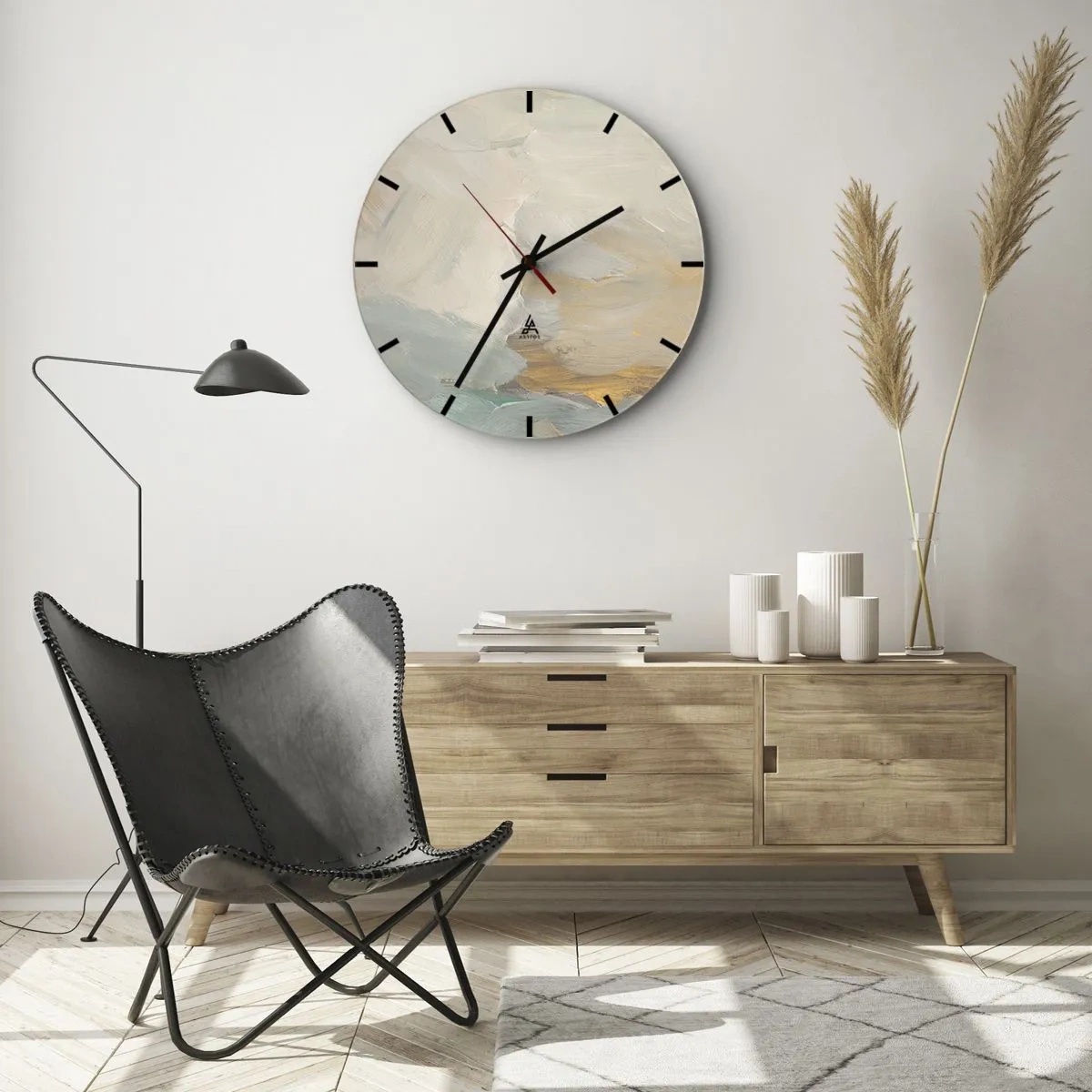 Orologio da parete - Orologio in Vetro - Astrazione: il paese della mitezza - 30x30 cm