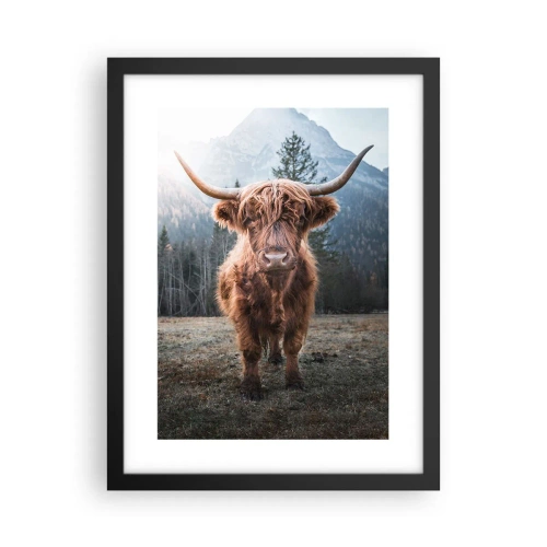 Poster in cornice nera - Saluti dal prato montano - 30x40 cm