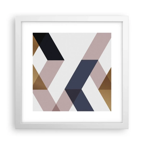 Poster in cornice bianca - Piani e angoli - 30x30 cm