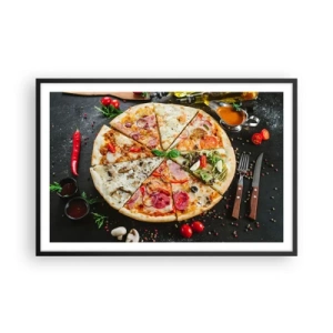 Poster in cornice nera - Ventaglio di gusti - 91x61 cm