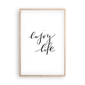 Poster in cornice rovere chiaro - Niente da aggiungere... - 61x91 cm