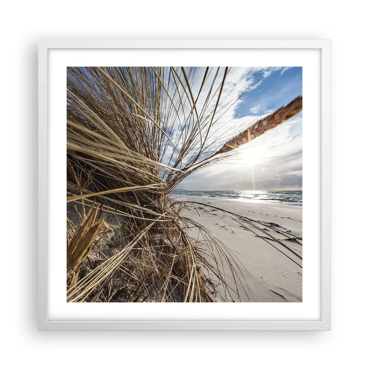 Poster in cornice bianca - L'incontro degli elementi - 50x50 cm