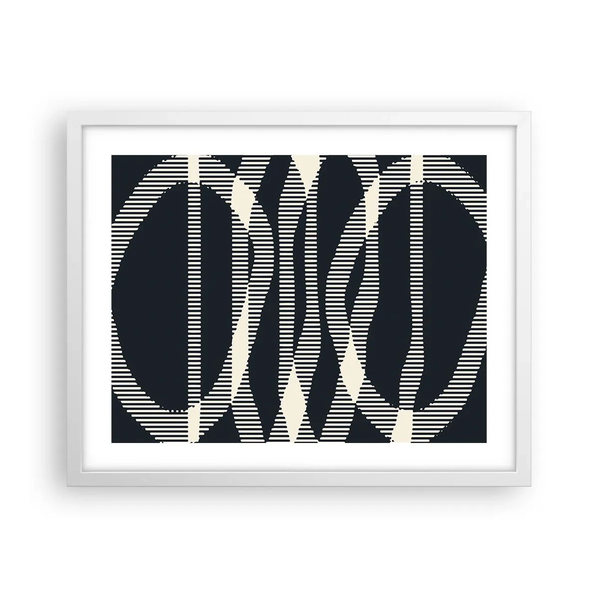 Poster in cornice bianca - Tentativo di rompere l'oscurità - 50x40 cm