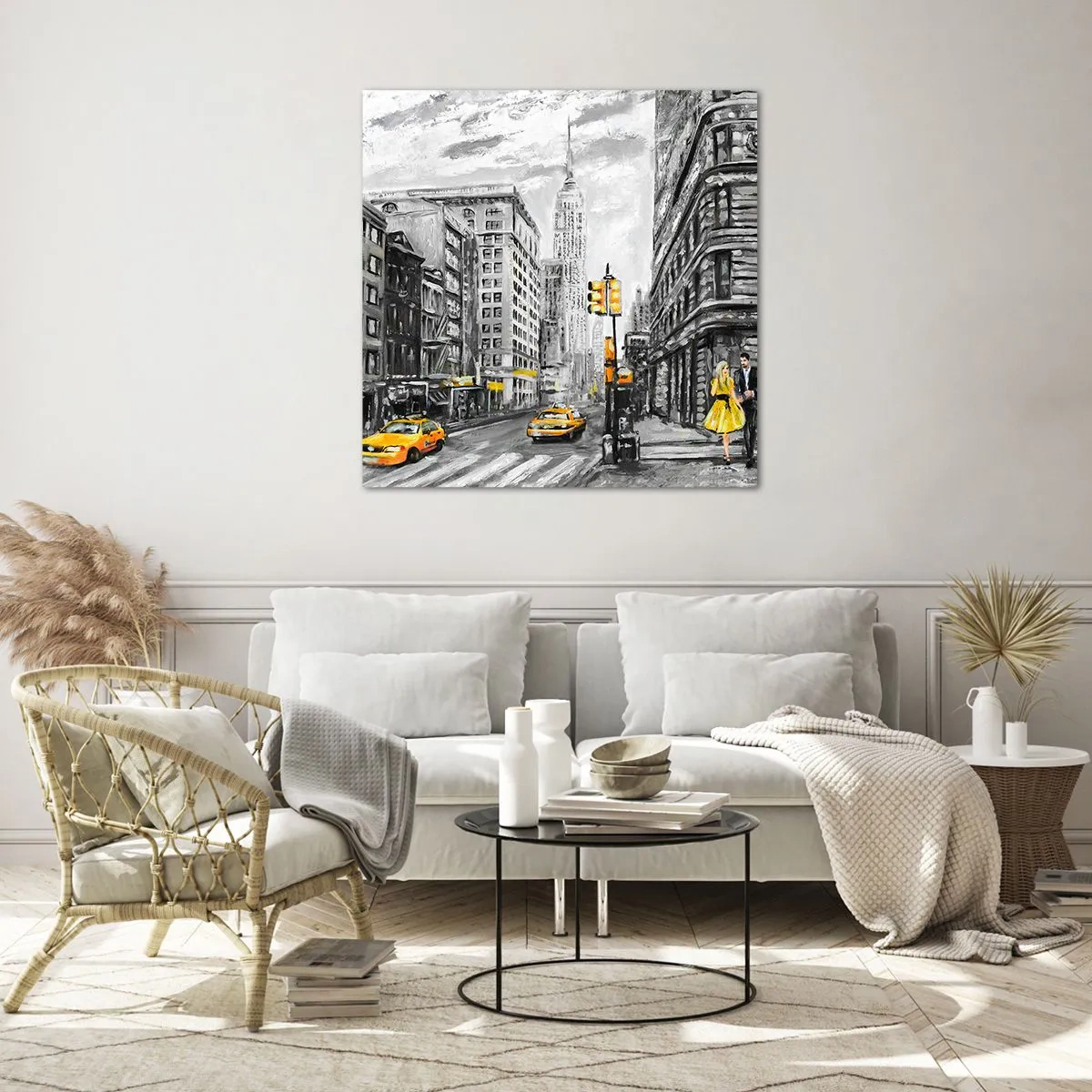 Quadro su vetro - Racconto di New York - 30x30 cm
