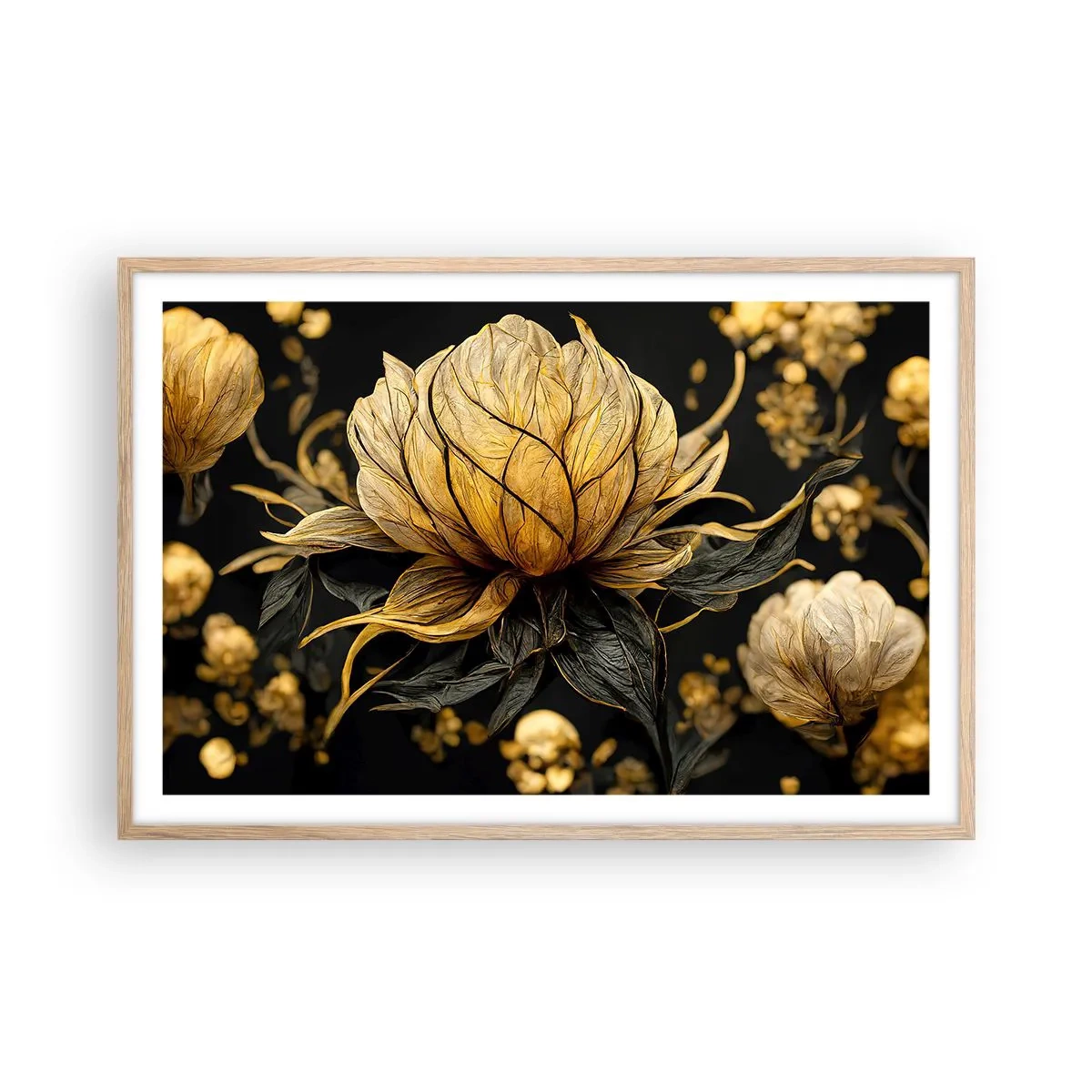 Poster in cornice rovere chiaro - Delicata fragilità - 91x61 cm
