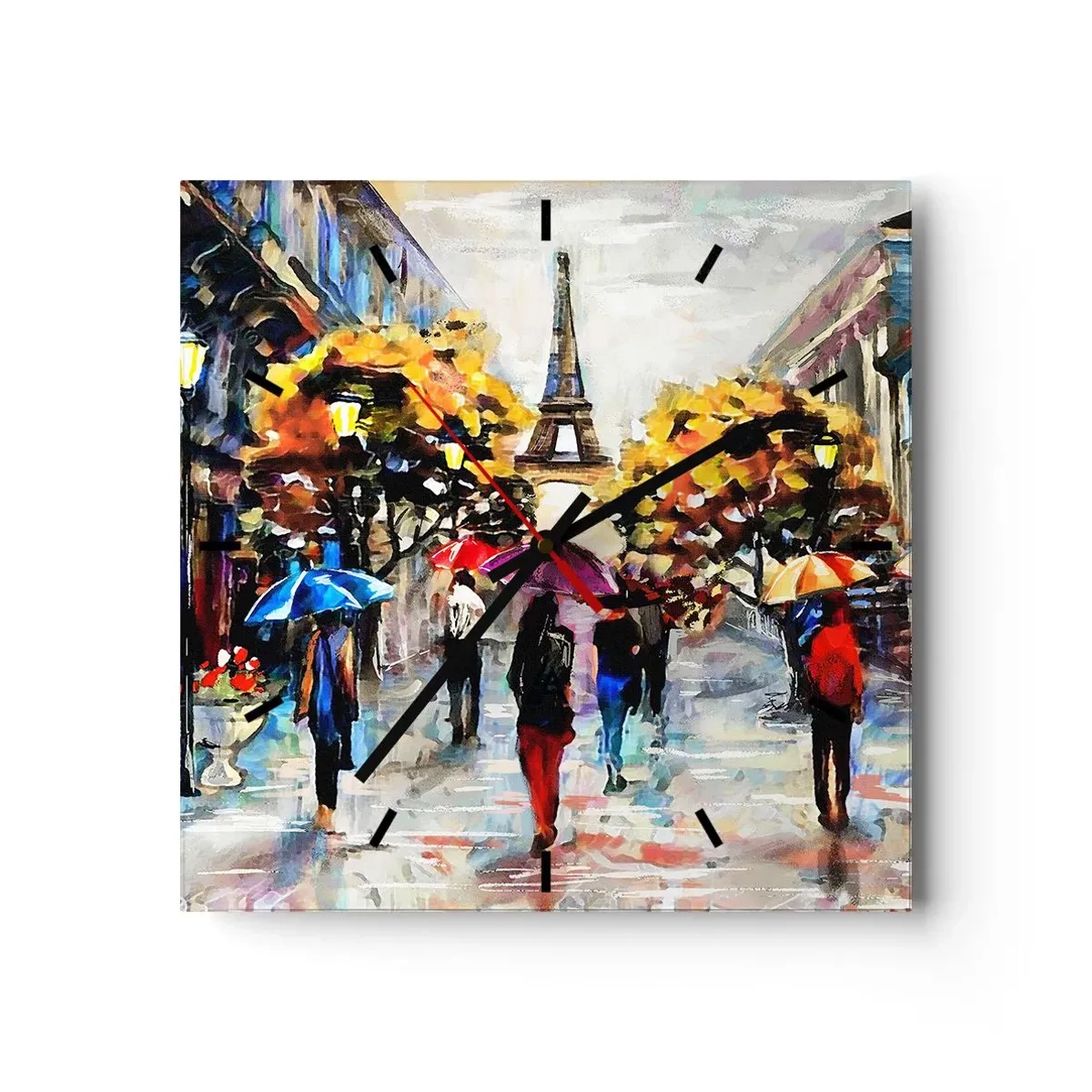 Orologio da parete - Orologio in Vetro - Bella soprattutto d'autunno - 40x40 cm