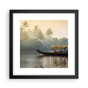 Poster in cornice nera - Casa sul fiume - 30x30 cm