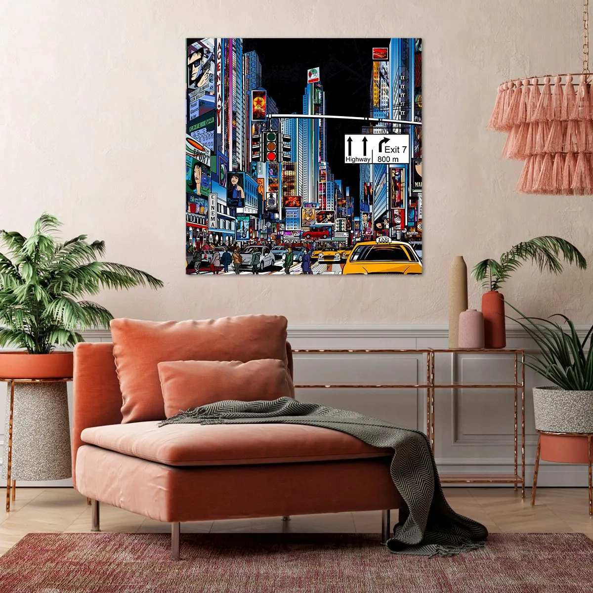 Quadro su tela - Stampe su Tela - La grande notte dei fumetti - 70x70 cm