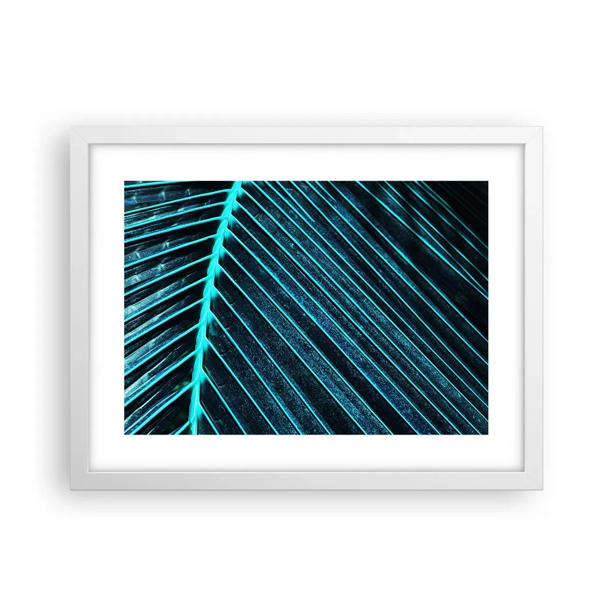 Poster in cornice bianca - La struttura del verde - 40x30 cm