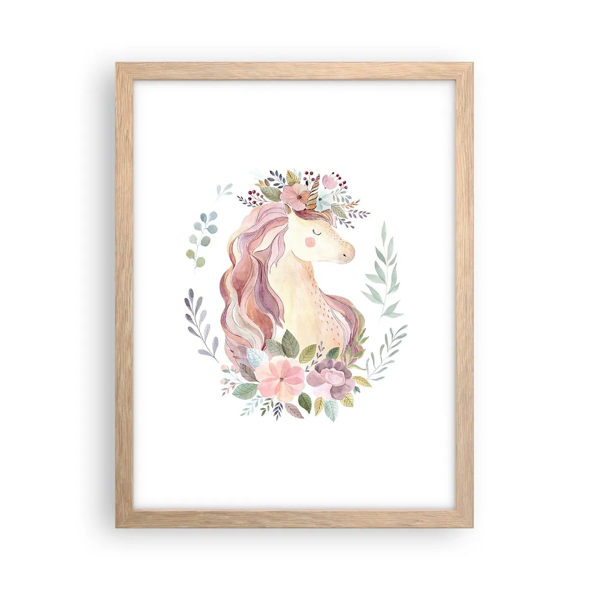 Poster in cornice rovere chiaro - Invito nel mondo delle favole - 30x40 cm