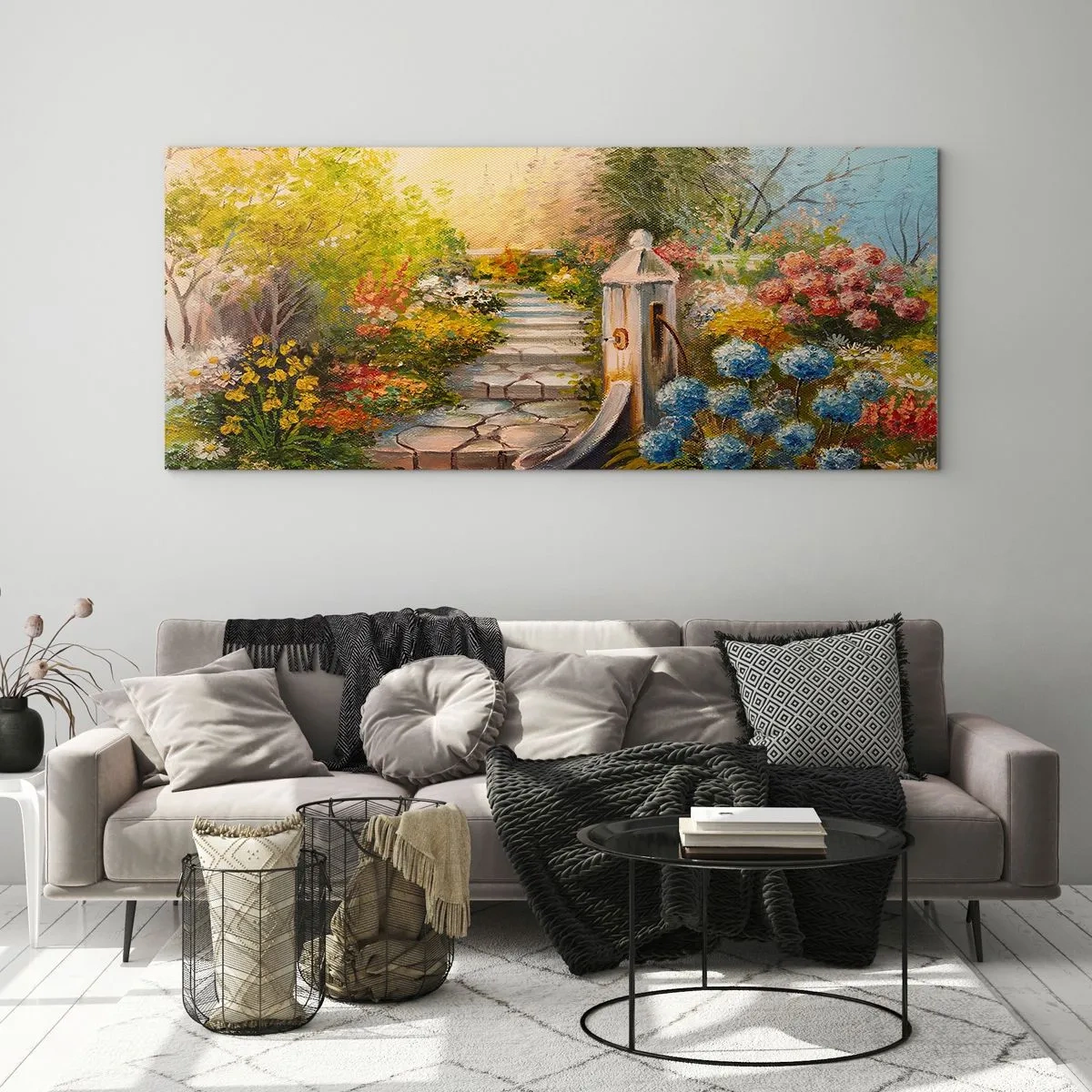 Quadro su vetro - In piena fioritura - 100x40 cm