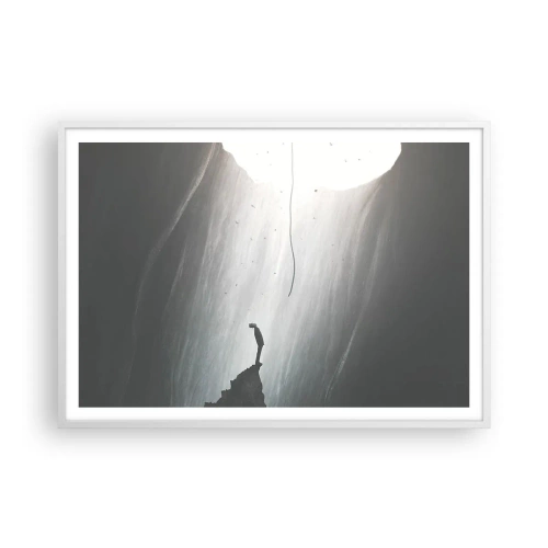 Poster in cornice bianca - C'è sempre una via d'uscita - 100x70 cm