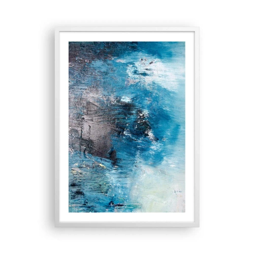 Poster in cornice bianca - Rapsodia blu - 50x70 cm