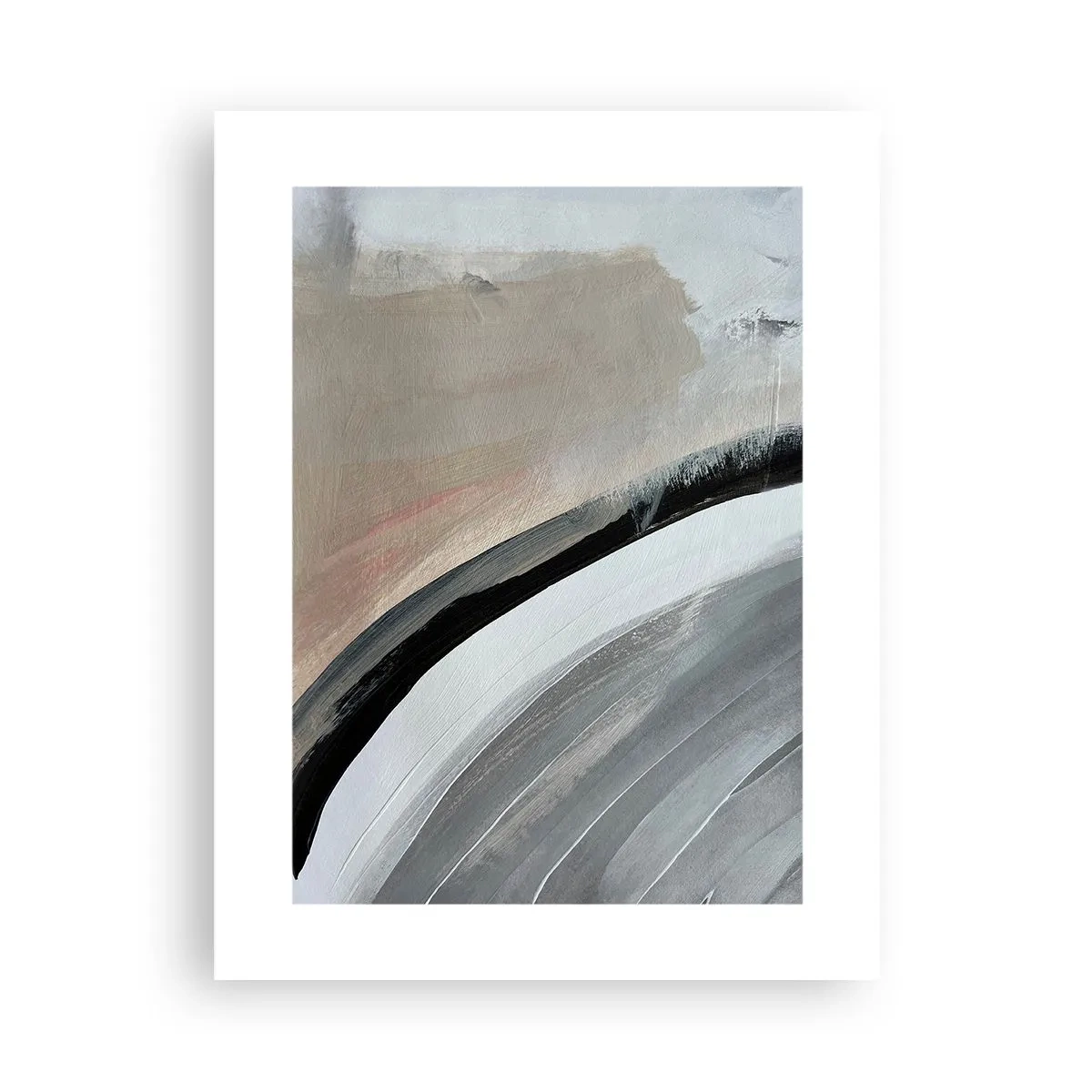 Poster - Composizione: arco di nero e grigio - 30x40 cm