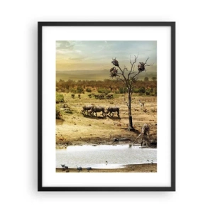 Poster in cornice nera - "Un fiume usciva da Eden…" - 40x50 cm