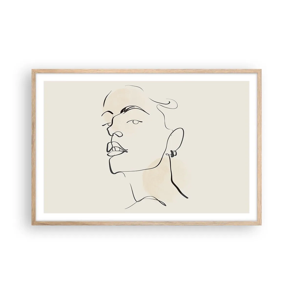 Poster in cornice rovere chiaro - Sguardo fiero - 91x61 cm