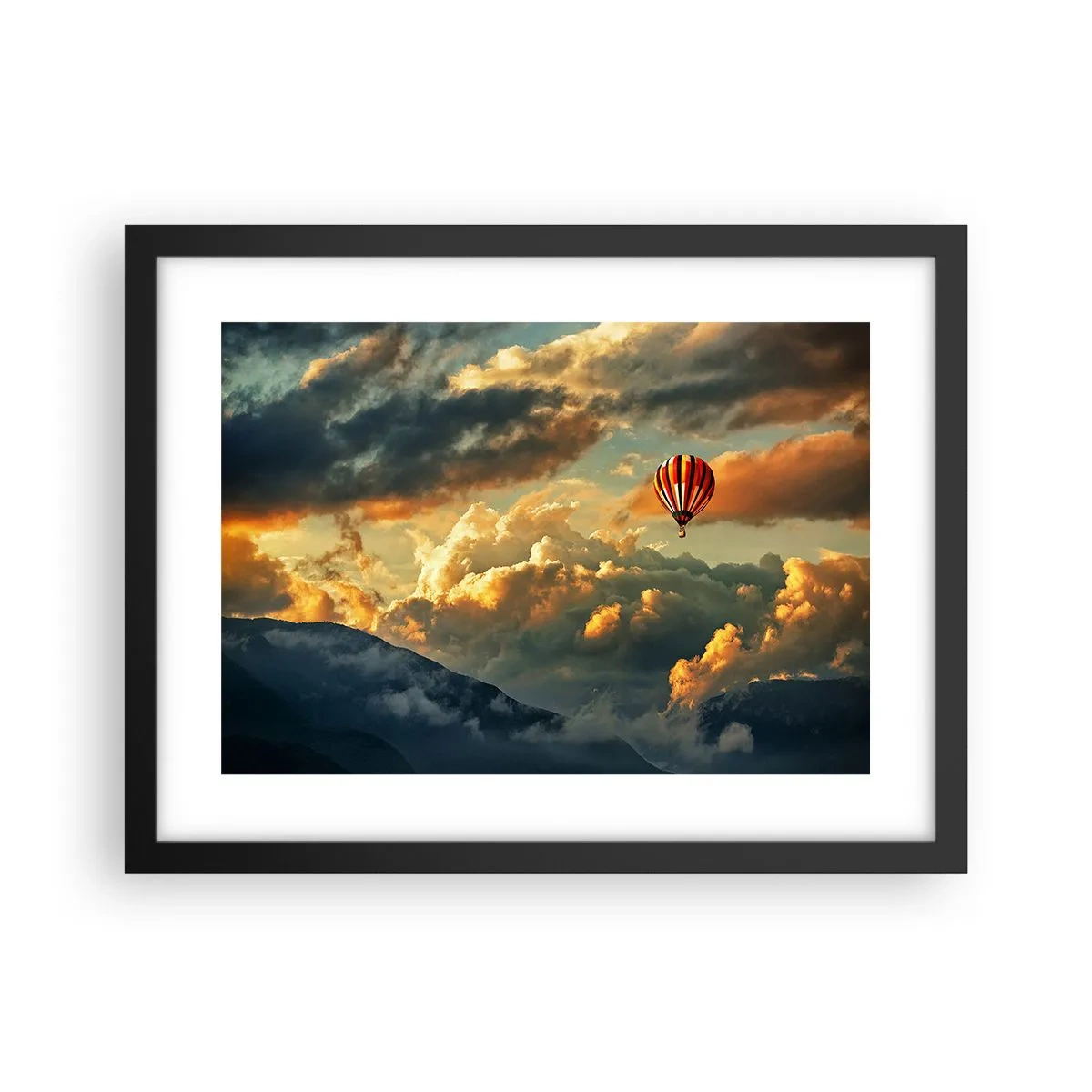 Poster in cornice nera - Volo perché voglio - 40x30 cm