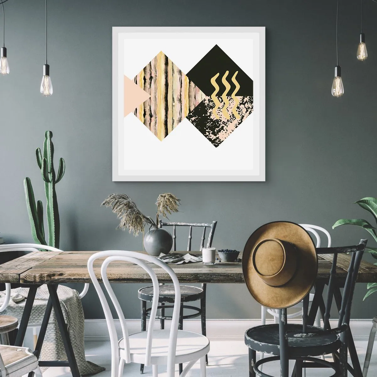 Poster in cornice bianca - Non è così facile - 60x60 cm