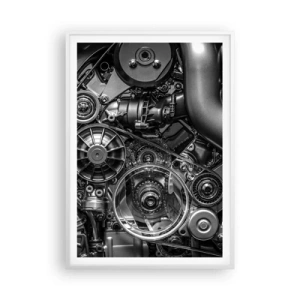 Poster in cornice bianca - La poesia della meccanica - 70x100 cm