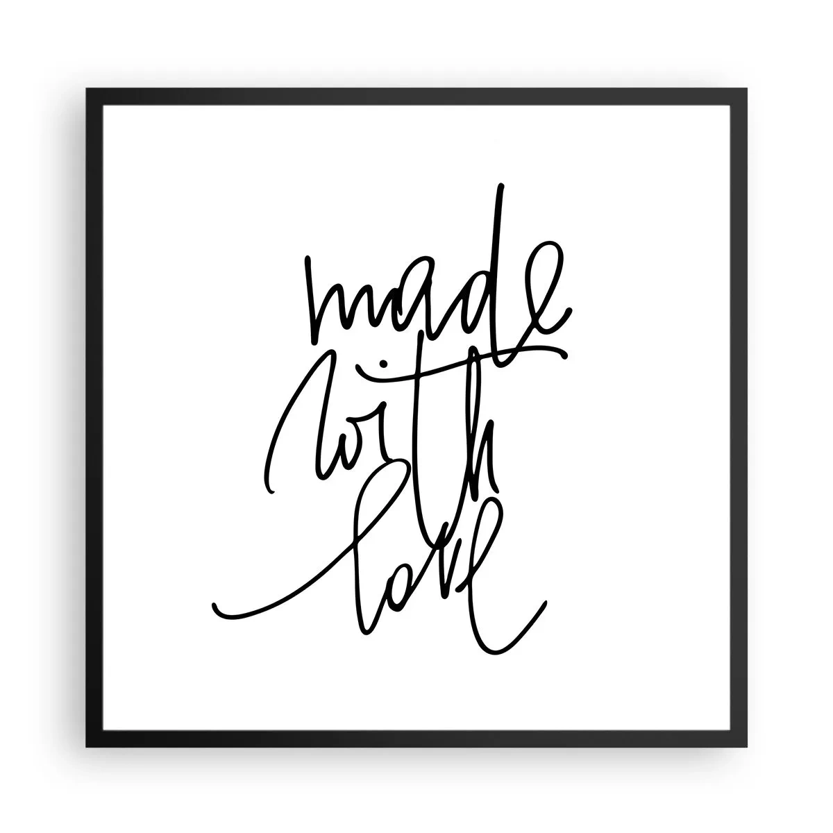 Poster in cornice nera - La migliore marca - 60x60 cm