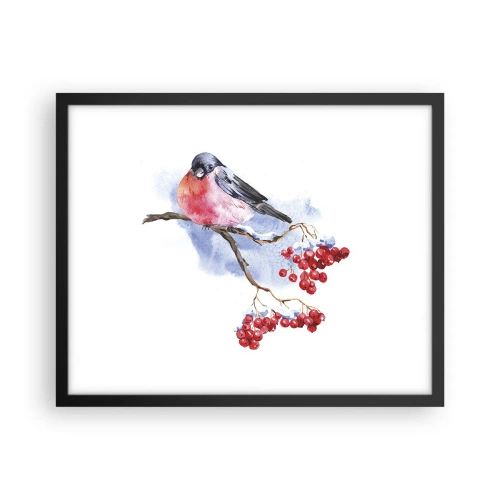 Poster in cornice nera - L'inverno a colori - 50x40 cm