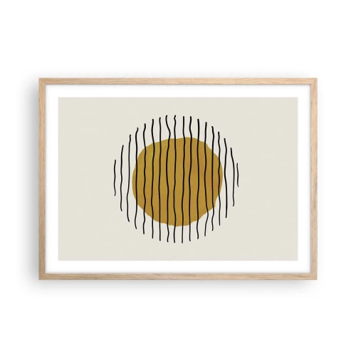Poster in cornice rovere chiaro - Astrazione fremente di calore - 70x50 cm