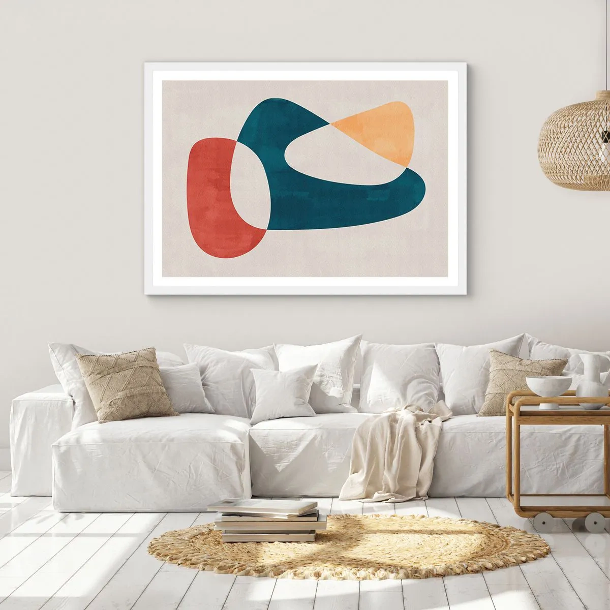 Poster in cornice bianca - Influenze e metamorfosi - 91x61 cm