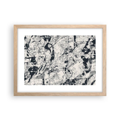 Poster in cornice rovere chiaro - La compenetrazione degli opposti - 40x30 cm