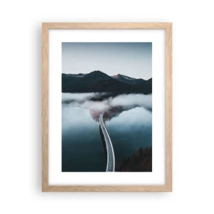 Poster in cornice rovere chiaro - Sull'acqua liscia come uno specchio - 30x40 cm