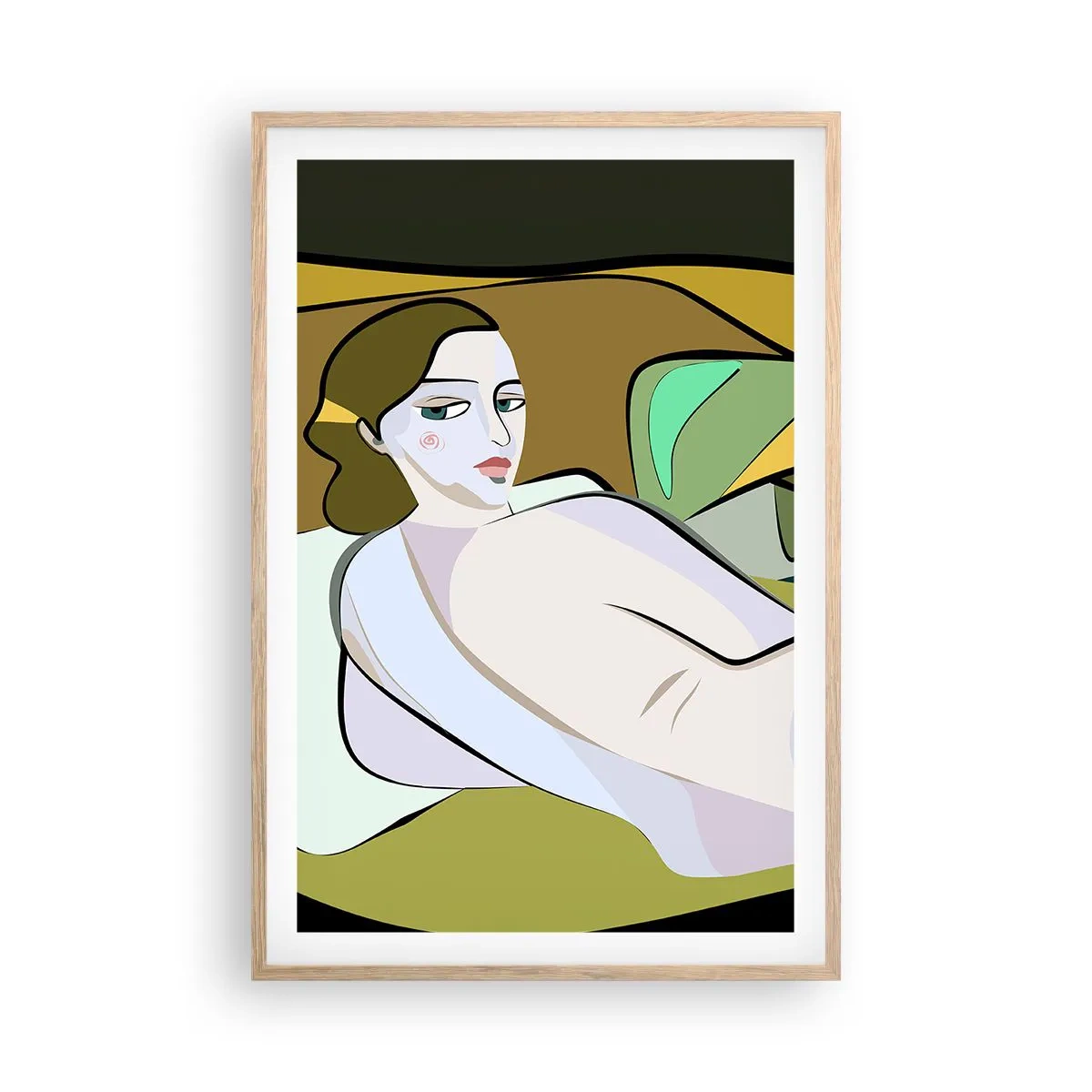 Poster in cornice rovere chiaro - Ritratto intimo - 61x91 cm