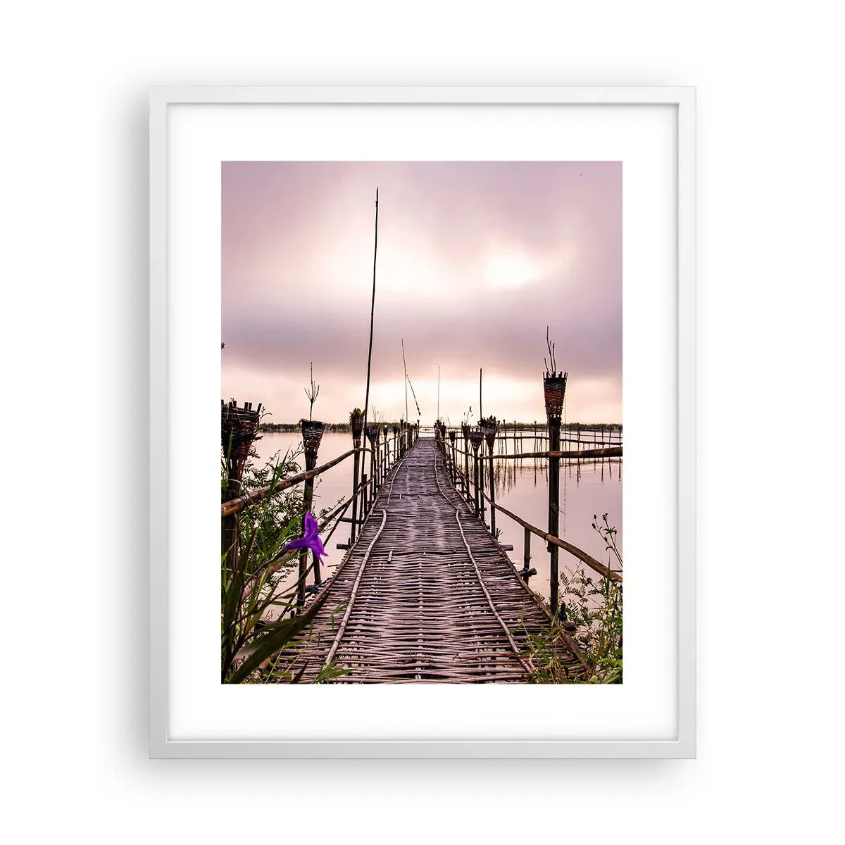 Poster in cornice bianca - Pace e silenzio dell'Asia - 40x50 cm