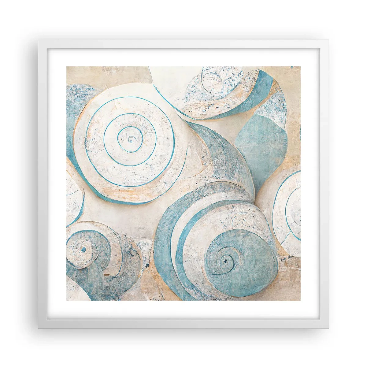 Poster in cornice bianca - Cosa nasconde la chiocciola? - 50x50 cm