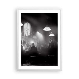 Poster in cornice bianca - Nell'atmosfera jazz - 50x70 cm