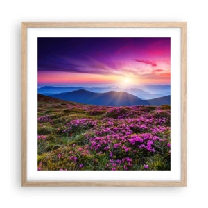 Poster in cornice rovere chiaro - Il profumo dei fiori freschi del campo - 50x50 cm